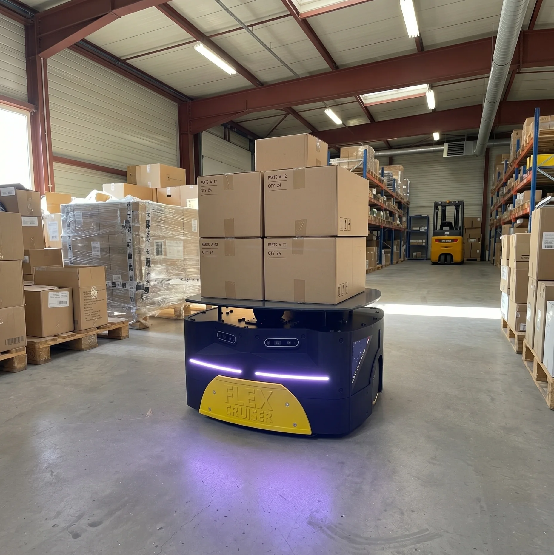 Robots mobiles autonomes pour les workflows industriels et logistiques